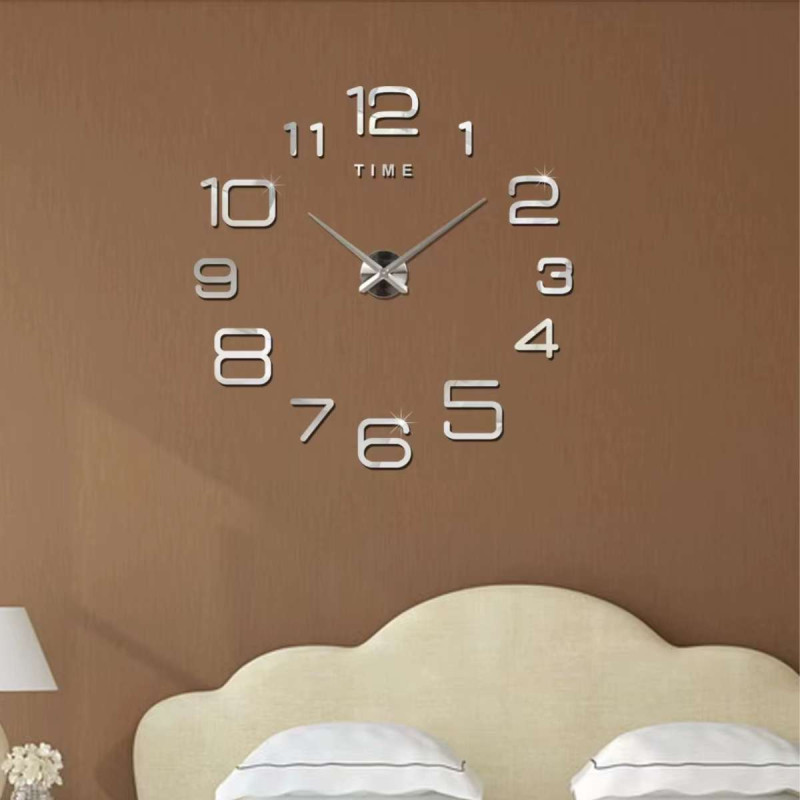 3D-Wanduhr mit Spiegel