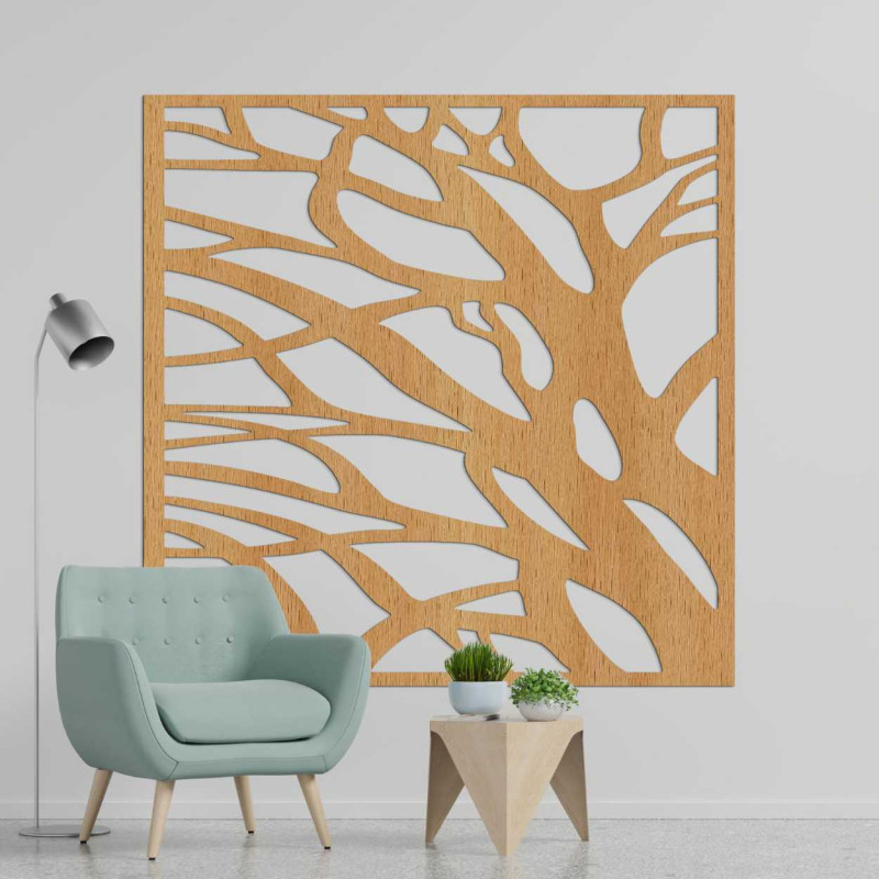 Holzbild „Baumzweige“ – moderne Wanddekoration aus Holz | SENTOP