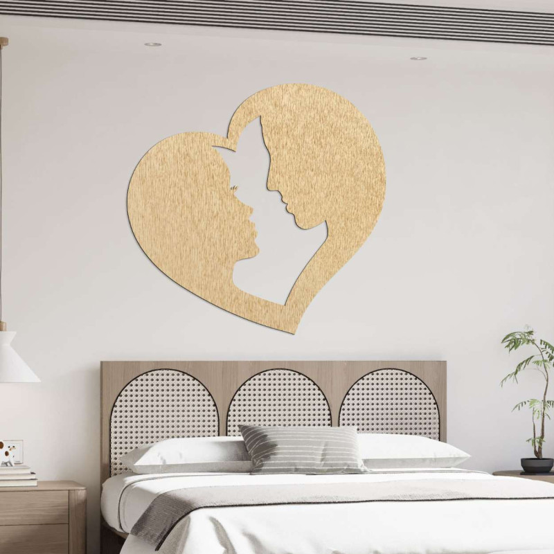 Holzbild an der Wand