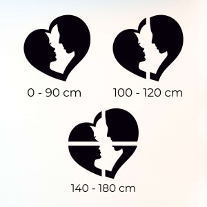 Wandmalerei Paar in Herzen Liebe 2