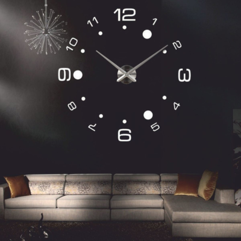 Große 3D-Wanduhr aus Kunststoff - DEREK