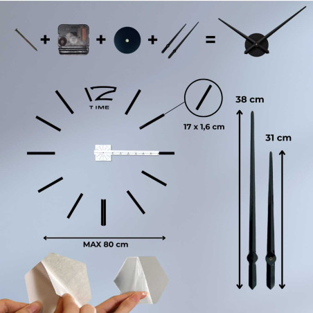 Luxuriöse DIY-Wanduhr mit goldenen Details und minimalistischem Design