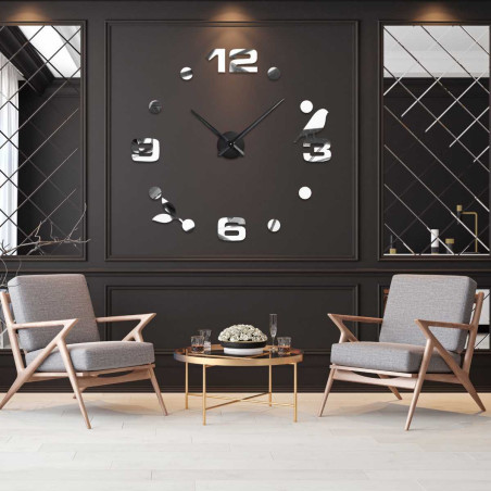 Moderne Spiegel-Wanduhr zum Selbstkleben - DIYPAJPA