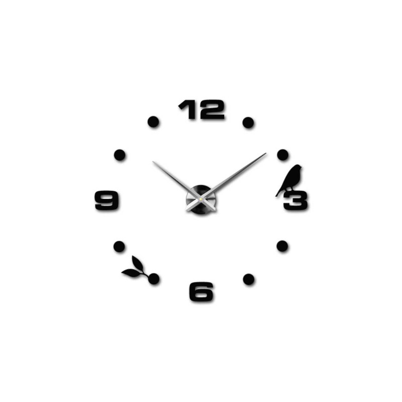 Moderne Spiegel-Wanduhr zum Selbstkleben -...