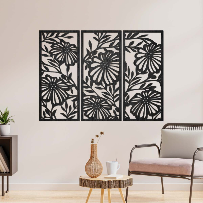 Bild mit Berg- und Sonnenmotiv – minimalistischer Stil