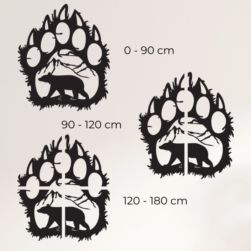 Bild einer Bärentatze mit Bergkulisse - SOPORTA