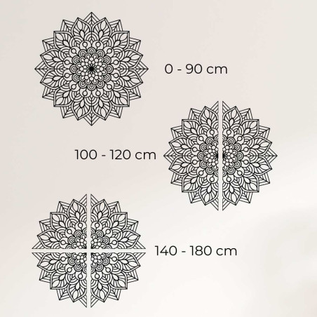 Die Produktvisualisierung dient dazu, die tatsächlichen Abmessungen der Dekoration an der Wand darzustellen.