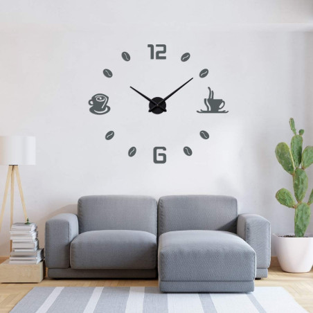 Elegante, selbstklebende Wanduhr aus italienischem Plexiglas