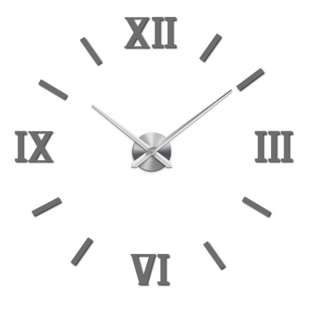 Stilvolle Wanddekoration: Schwarze römische Uhr mit DIY-3D-Effekt.