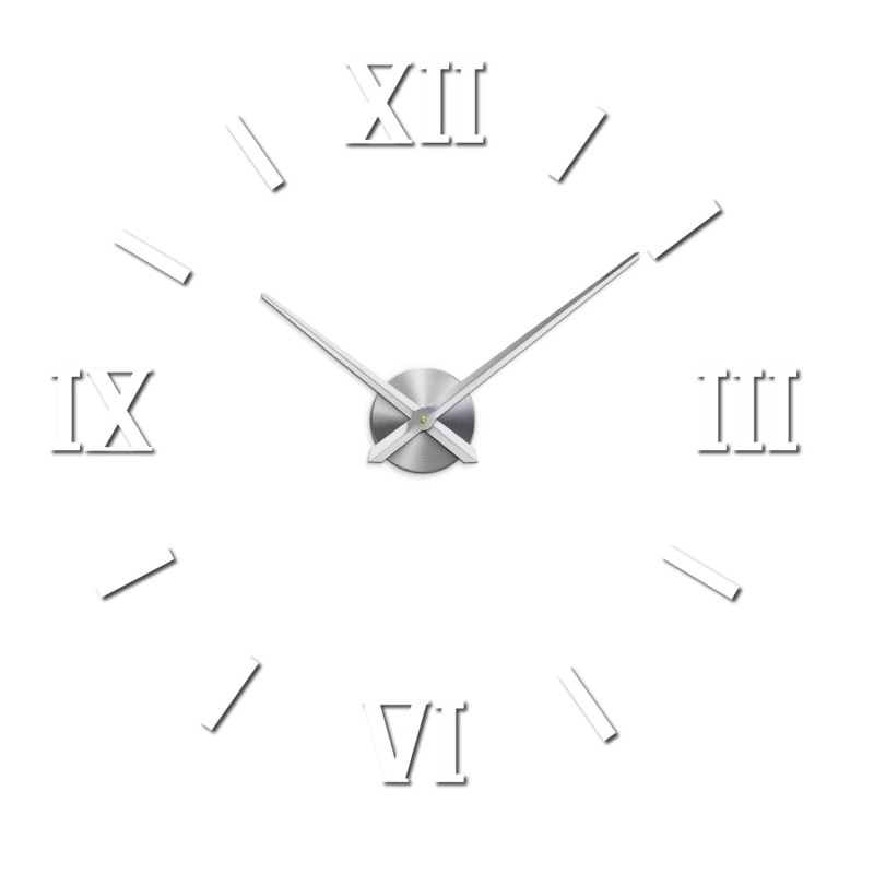 Stilvolle Wanddekoration: Schwarze römische Uhr mit DIY-3D-Effekt.