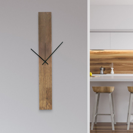 Elegante Wanduhr aus Holz in schwarzem Design -TERRA