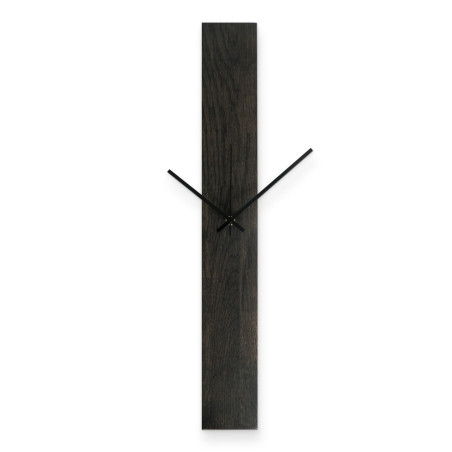 Elegante schwarze Wanduhr aus Holz
