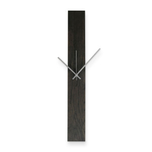 Elegante schwarze Wanduhr aus Holz 2