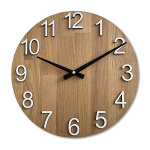 Moderne Wanduhr aus Holz für das Wohnzimmer 2