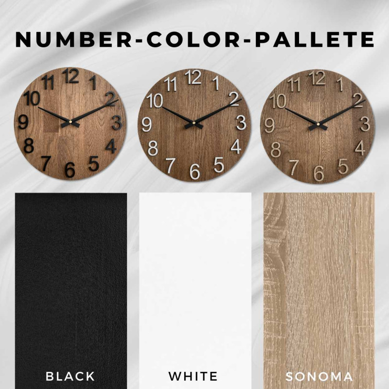 Elegante Holzuhr fürs Wohnzimmer