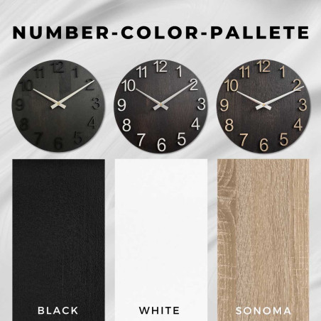 Runde Holzuhr mit schlichtem minimalistischem Design