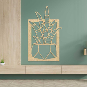 Runde Wanduhr aus Holz mit feiner Oberflächenstruktur. 2