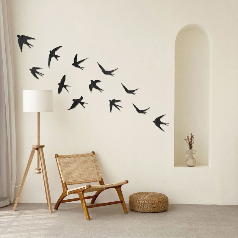 Holzschwalben an der Wand – Leichtigkeit und Freiheit in Ihrem Interieur