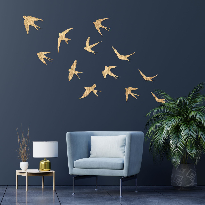 Holzschwalben an der Wand – Leichtigkeit und Freiheit in Ihrem Interieur