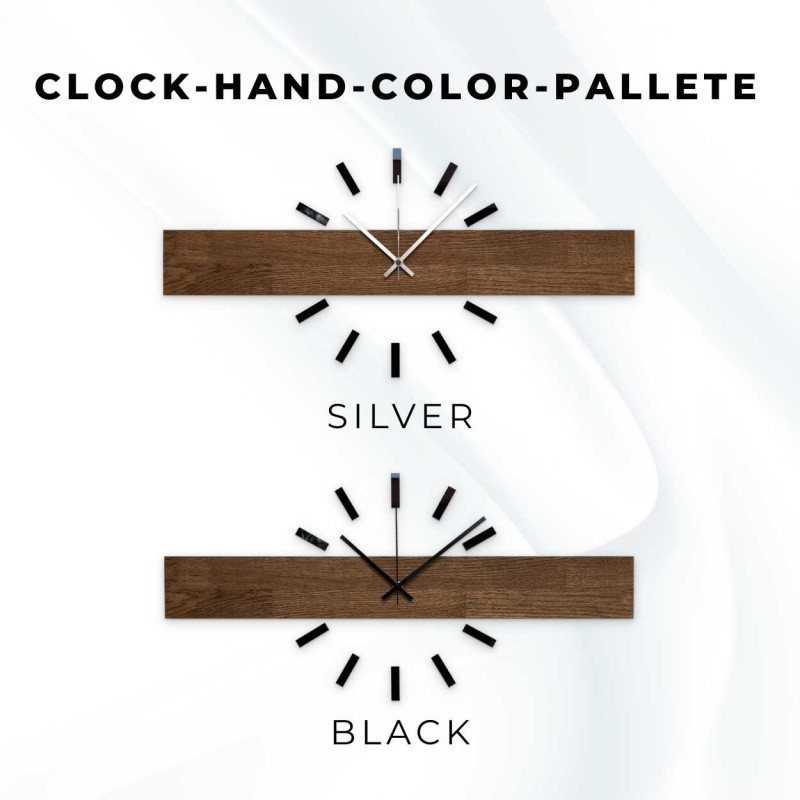 Große Holzuhr mit modernem Design für den täglichen Gebrauch.