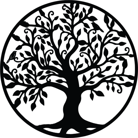 Holzwandbild - Lebensbaum symbolisiert Wachstum