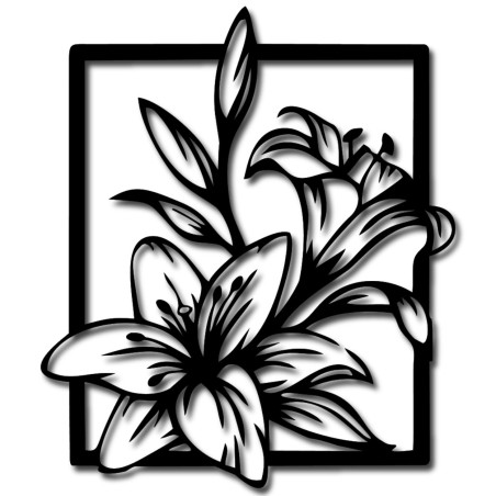 Lilien – taktile Symbolik von Frieden und Schönheit für Blinde an der Wand