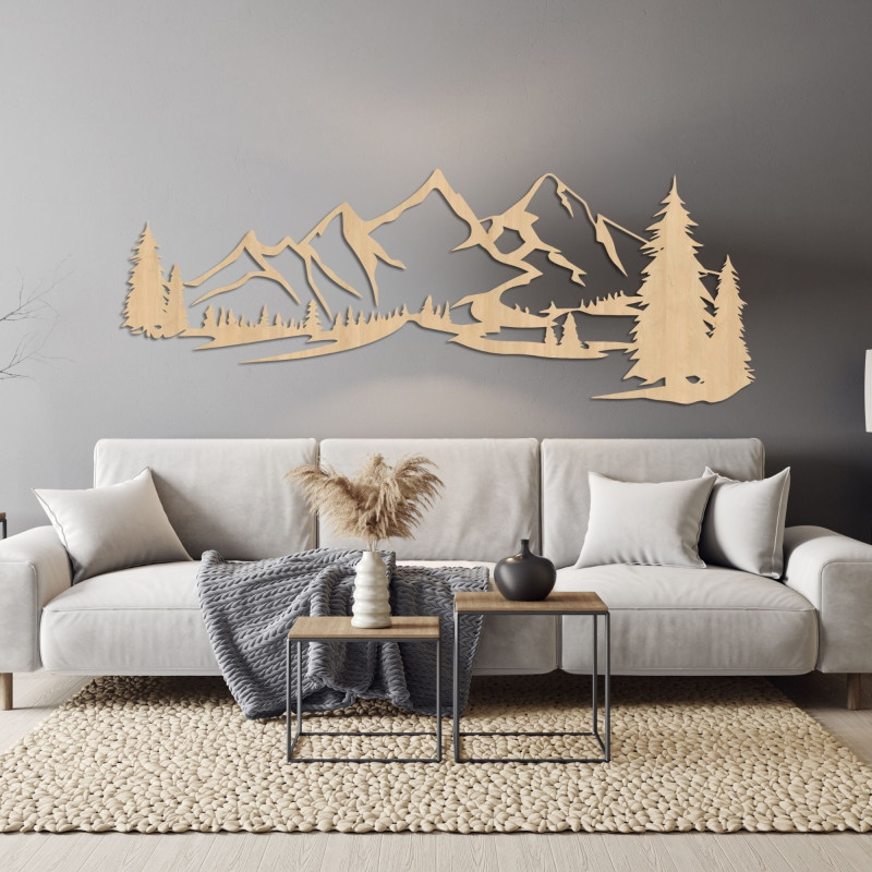 Eine elegante Holzdekoration, die einen Hauch von Natur in Ihr Zuhause bringt.