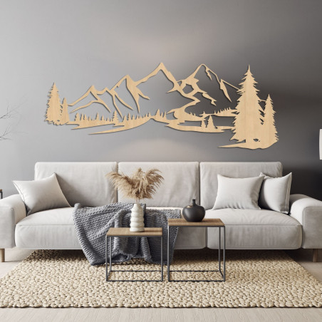 Eine elegante Holzdekoration, die einen Hauch von Natur in Ihr Zuhause bringt.