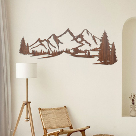 Berglandschaft an der Wand – eine moderne Ergänzung für ein gemütliches Interieur.