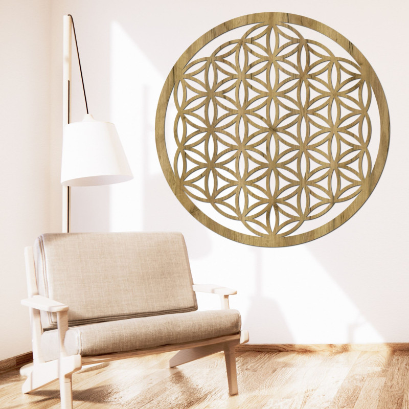 Das Mandala, die Blume des Lebens, ist ein uraltes geometrisches Symbol, das Einheit, Harmonie und den endlosen Kreislauf des Le