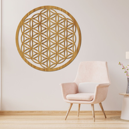 Das Mandala, die Blume des Lebens, ist ein uraltes geometrisches Symbol, das Einheit, Harmonie und den endlosen Kreislauf des Le