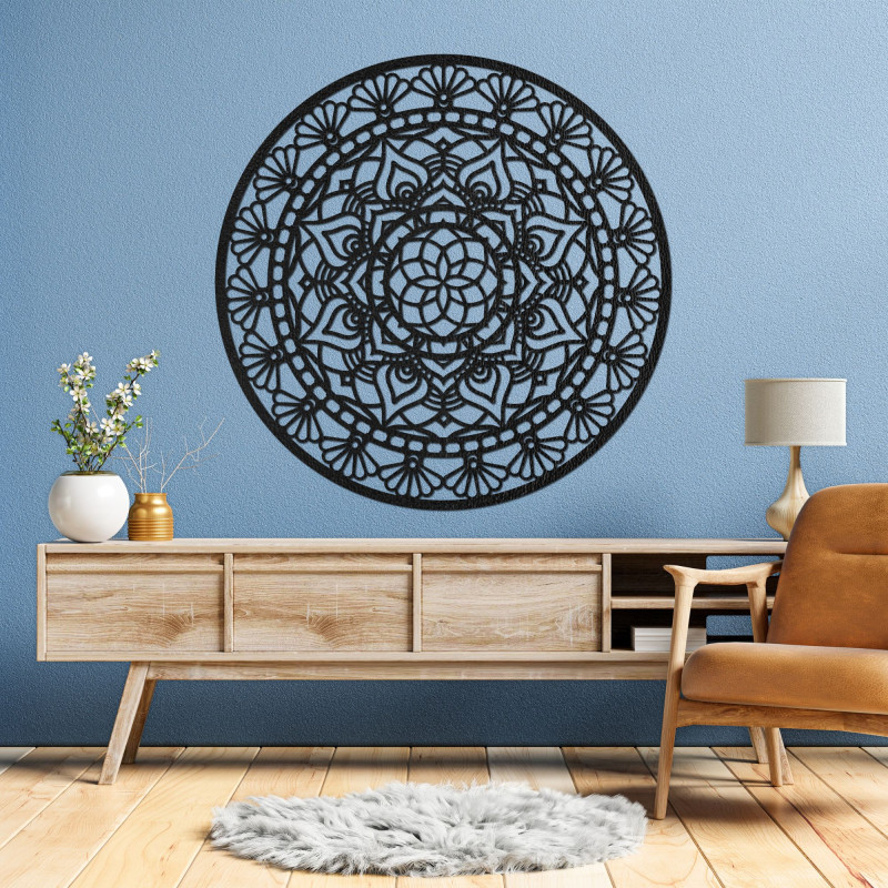 Das Mandala-Design ist von dem uralten Symbol der Blume des Lebens inspiriert, das seit Jahrhunderten in verschiedenen Kulturen 