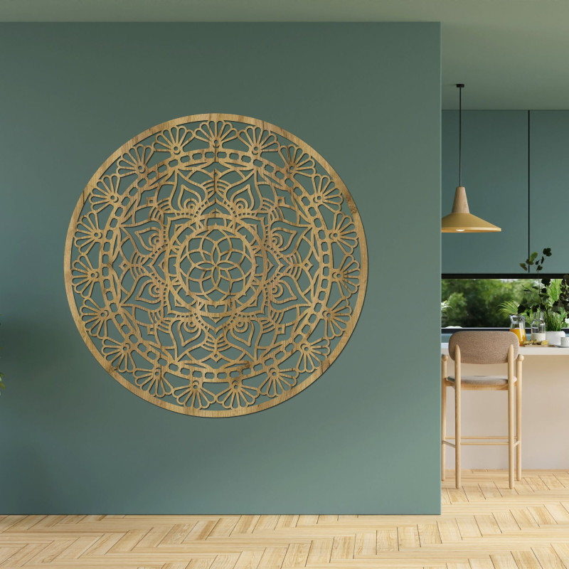 Das Mandala-Design ist von dem uralten Symbol der Blume des Lebens inspiriert, das seit Jahrhunderten in verschiedenen Kulturen 