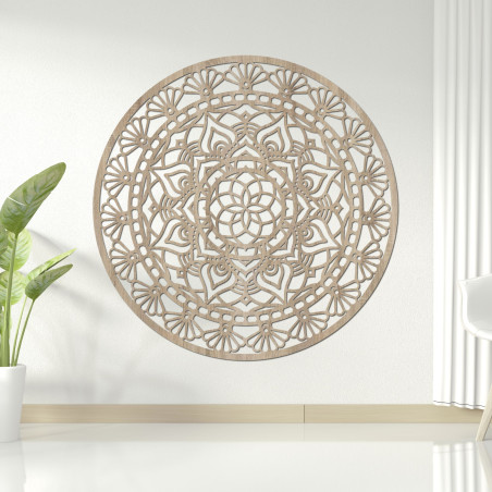 Elegante Mandala-Blume des Lebens aus Holz - AFORDI