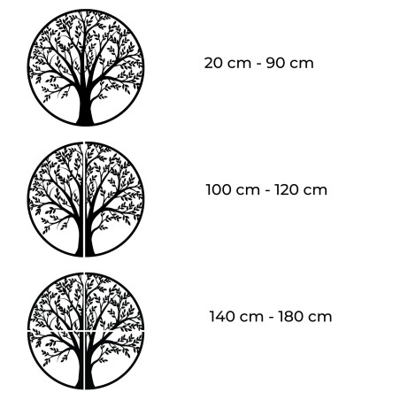 Stilvoller Lebensbaum aus Holz in runder Form. Eine natürliche Dekoration, die dem Raum Wärme und einen einzigartigen Charakter 