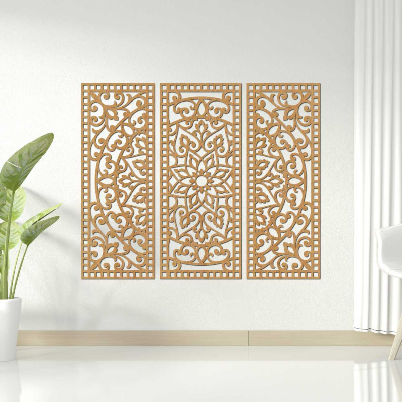 Das dreiteilige Design kombiniert traditionelle Muster mit moderner Präzision.