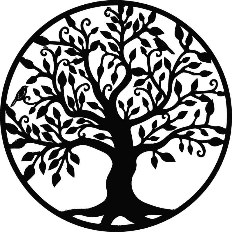 Geschnitztes Holzbild - Lebensbaum symbolisiert...