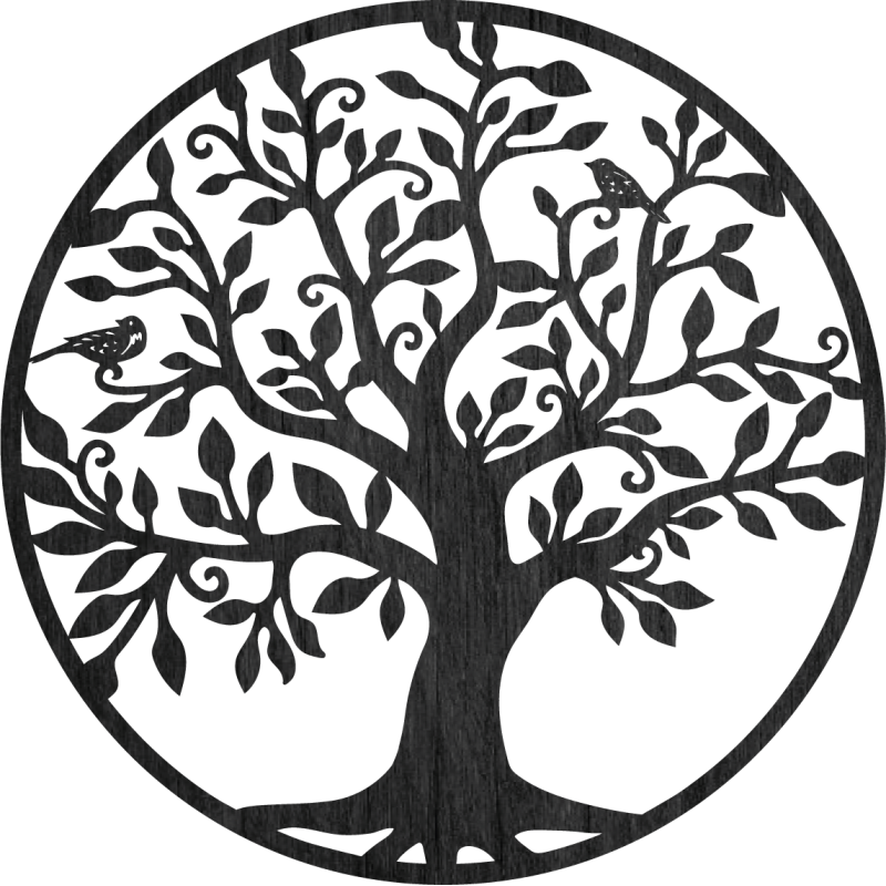 Holzdeko Lebensbaum an der Wand, Kunst | LIFIRIN