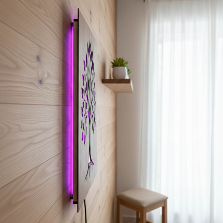 Hinterleuchtetes Holzbild „Baum des Lebens“ LED-Wanddekoration