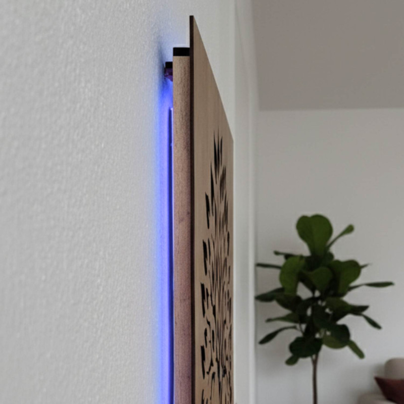LED-Lichtmalerei Lebensbaum – Holzdekoration mit RGB-LED-Hintergrundbeleuchtung