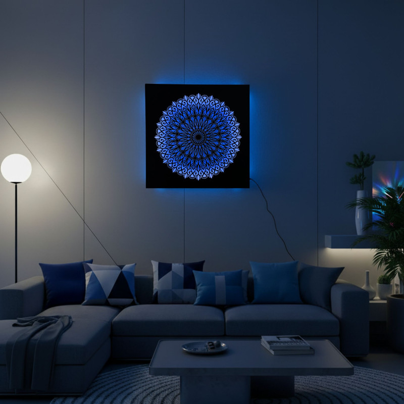 Mandala-Holzmalerei – Lichtmalerei | SENTOP