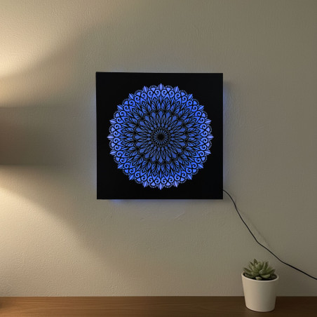 LED-Holzbild Mandala – Lichtbild | SENTOP