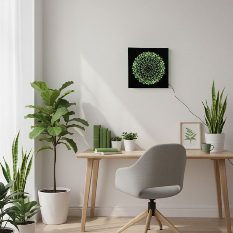 LED-Holzbild Mandala – Lichtbild | SENTOP