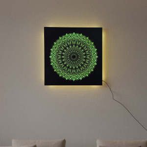 LED-Holzbild Mandala – hinterleuchtetes Mandala | BAKE