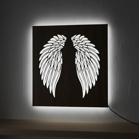 LED-Holzbild – Mandala „Blume des Lebens“ mit moderner RGB-Beleuchtung