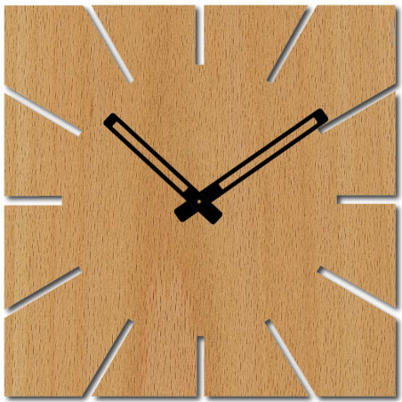 Quadratische Wanduhr aus Holz