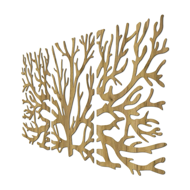 Ökologische Wanddekoration aus Holz mit Lebensbaum-Motiv