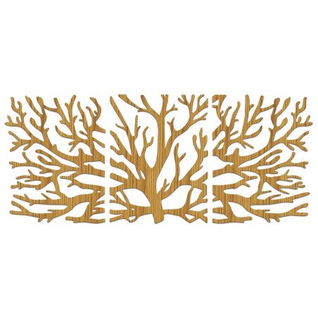 Ökologische Wanddekoration aus Holz mit Lebensbaum-Motiv