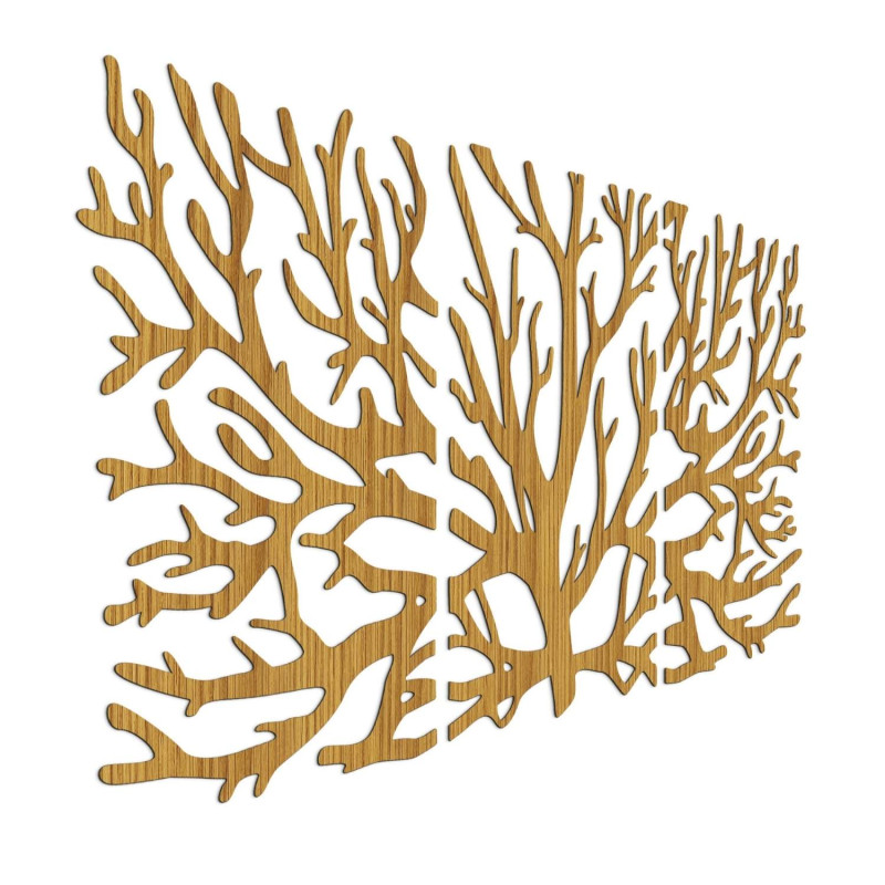 Ökologische Wanddekoration aus Holz mit Lebensbaum-Motiv
