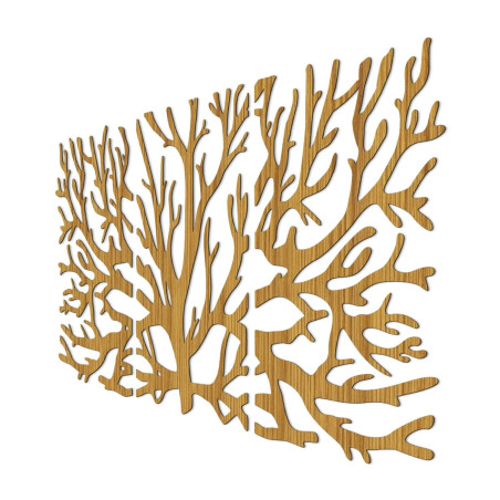 Ökologische Wanddekoration aus Holz mit Lebensbaum-Motiv
